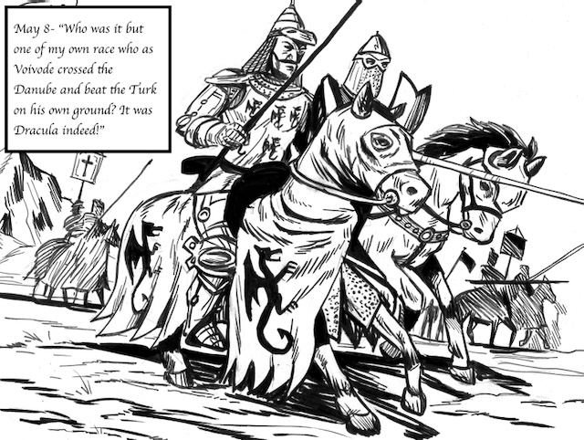 medieval warriors riding into battle